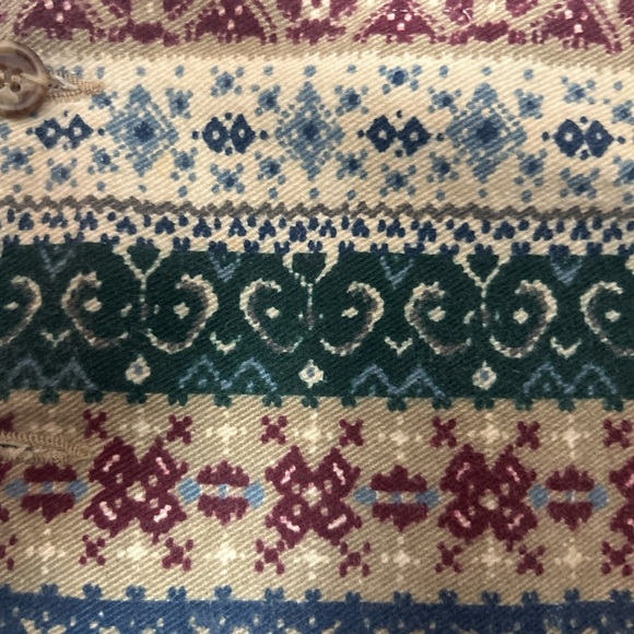 Vintage Falls Creek Multicolor Patterned Vest - Picture 3 of 4